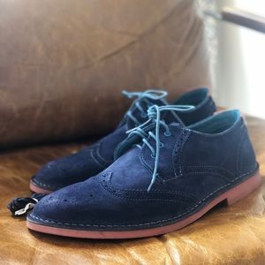 Ted Baker Jamfro 6 Blue Suede Men’s Oxford Shoes